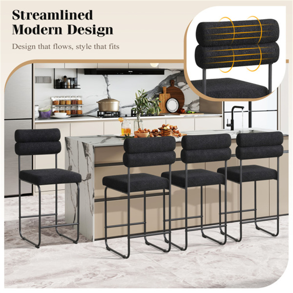 2个柜台高酒吧凳26''柜台凳黑色  （amazon shipping-发货，WALMART禁止销售）-9