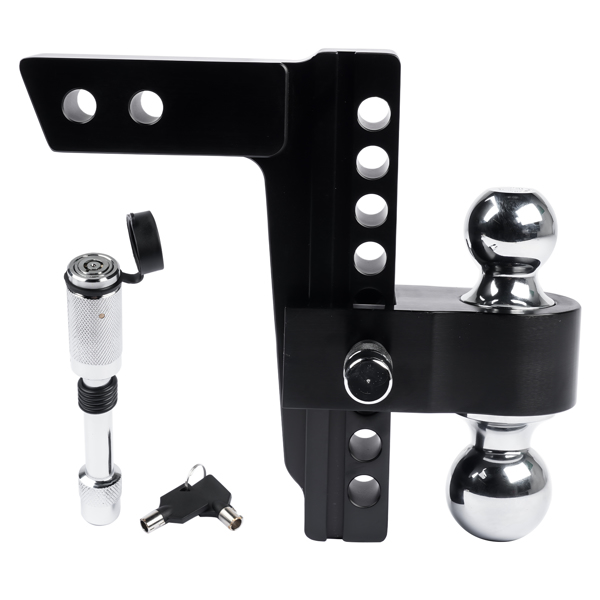 拖车挂接装置 Adjustable Aluminum Trailer Hitch Fits 2-inch Receiver Solid Tube Hitch 12500LBS 8 Inch Drop/Rise-2