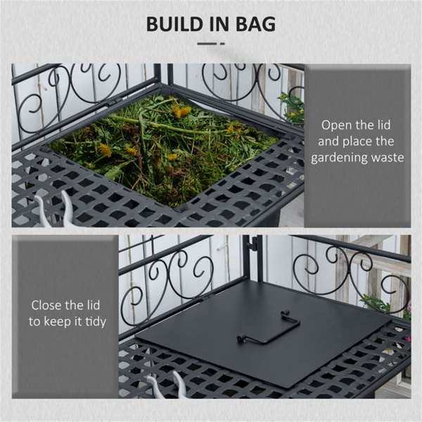  Garden Work Bench、Open Shelf Storage-7