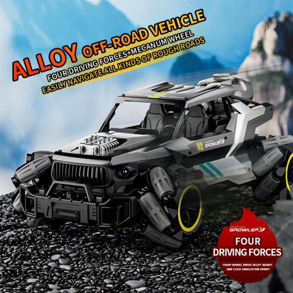 4DRC Y3 遥控卡车带喷雾和灯光，双电机越野遥控车，2.4Ghz 4WD 360° 攀岩车，手势控制，35+ 分钟游戏，适合男孩女孩和成人的玩具车.物流由UPS/USPS/FEDEX随机发出.-4