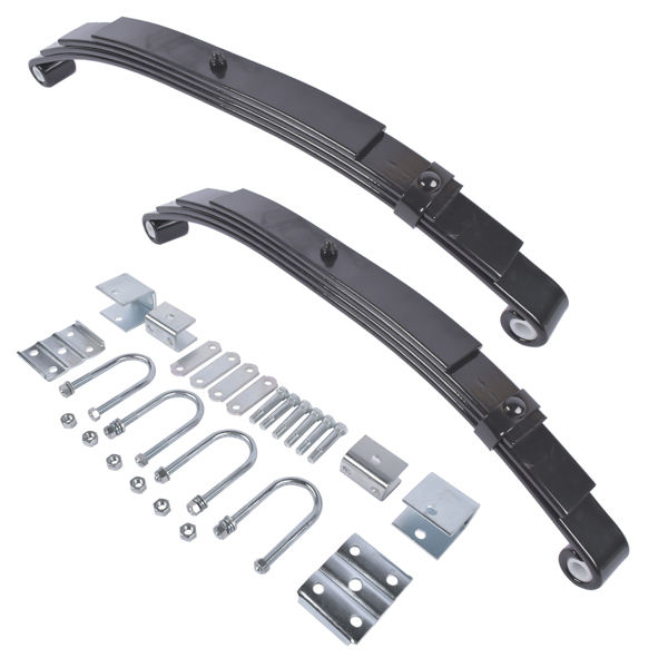 板簧套装 3500lb Single Trailer Axle Suspension Kit Leaf Spring U-bolt & Hanger Kit Include Complete tandem trailer axle hanger kit for 1-3/4" leaf springs-6
