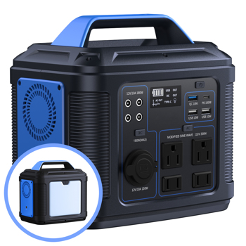 300W便携式电站，296Wh 80000mAh锂电池，带300W（600W峰值）交流插座，适用于户外露营房车、露营发电机、太阳能储能电源