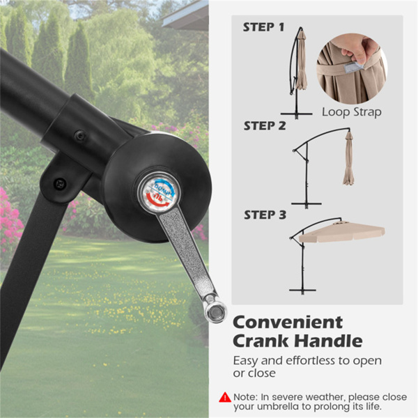 10 Feet Patio Cantilever Umbrella -6