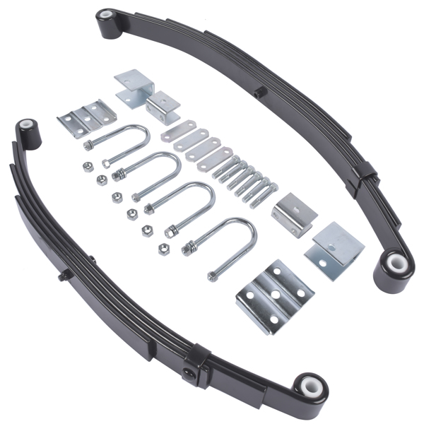 板簧套装 3500lb Single Trailer Axle Suspension Kit Leaf Spring U-bolt & Hanger Kit Include Complete tandem trailer axle hanger kit for 1-3/4" leaf springs-2