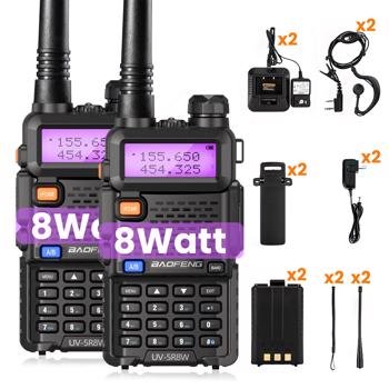 宝峰 Baofeng UV5R-8W 双频对讲机 版本 2个装 黑色 