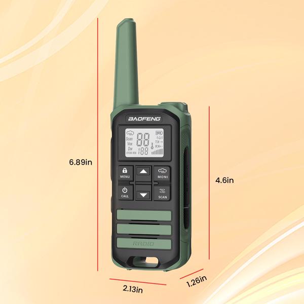 宝峰 baofeng  FR-22A 3W 手持对讲机 2个装（无电池版本）绿色-3