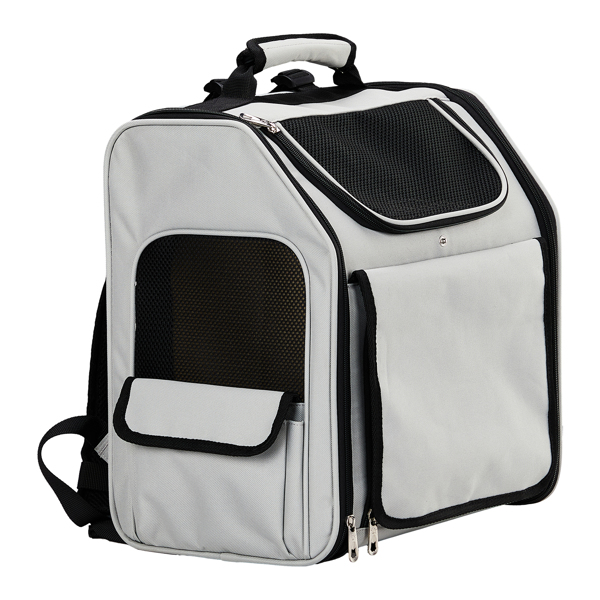 Pet Carrier Backpack, Expandable Cat Dog Carrier with Back Extension, Breathable Mesh Travel Backpack for Small Dogs Cats, Soft-Sided Pet Backpack Holds up to 26 lbs-1