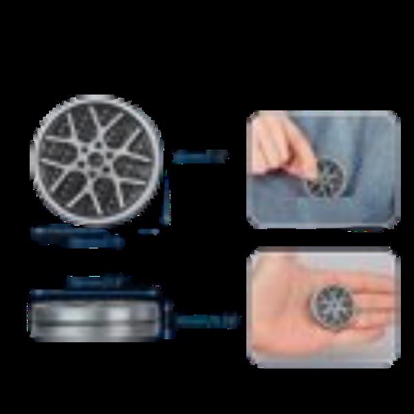 磁性金属指尖滑块，硬币减压玩具 ADHD 指尖玩具成人 EDC 休闲指尖玩具磁性积木，感官玩具缓解焦虑压力（轮毂款-银色）-5