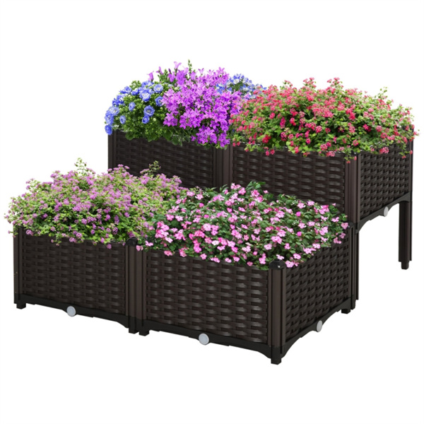 高架花园床/木制花盆 /木材种植箱（周末不发货）（ Amazon Shipping）（WalMart禁售）-2