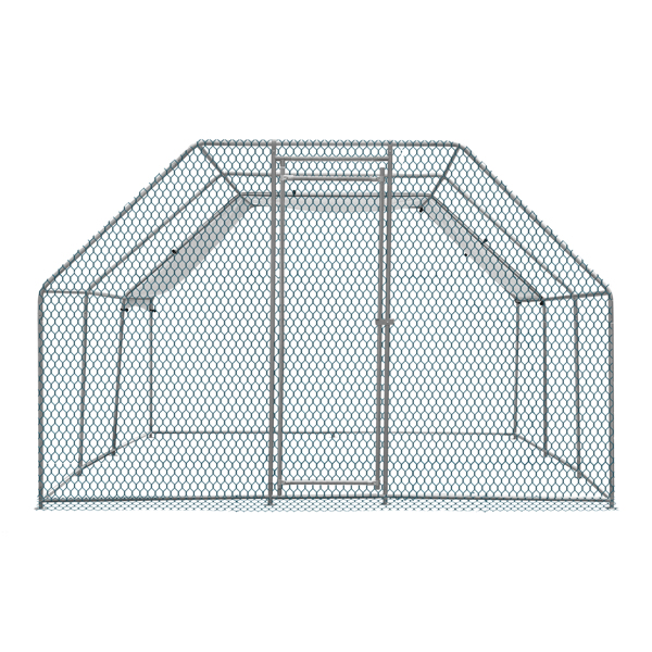20 x 10 ft Large Metal Chicken Coop, Walk-in Poultry Cage Chicken Hen Run House with Waterproof Cover, Rabbits Cats Dogs Farm Pen for Outdoor Backyard Farm Garden-2