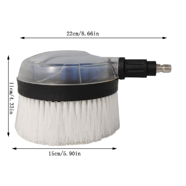 Car Wash Brush, Rotary Wash Brush 360-Degrees for High Pressure Water Gun 1/4 Quick Connector-5