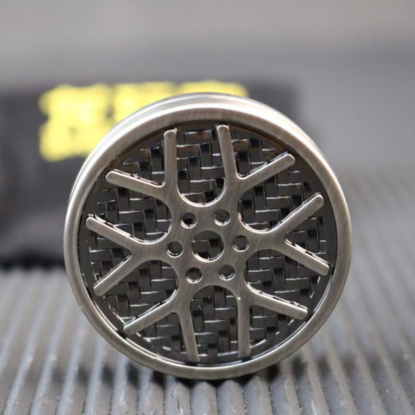 磁性金属指尖滑块，硬币减压玩具 ADHD 指尖玩具成人 EDC 休闲指尖玩具磁性积木，感官玩具缓解焦虑压力（轮毂款-银色）-10