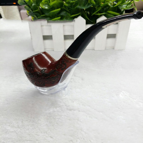 刻花木质烟斗-4
