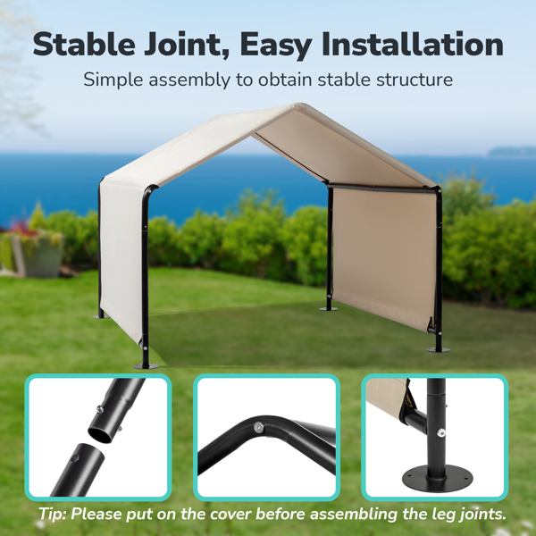 4*4*3.3FT  Dog Tent for Large Creamy white-5