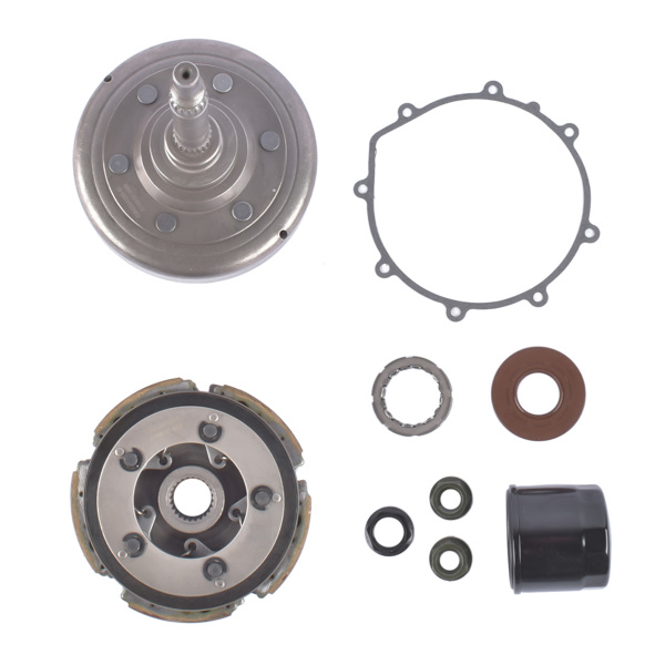 卡丁车离合器 Wet Clutch Shoe Kit Nut Drum Housing Bearing Filter One Way Gasket for HiSUN HS 400 UTV ATV Massimo 21210-F12-0000-6
