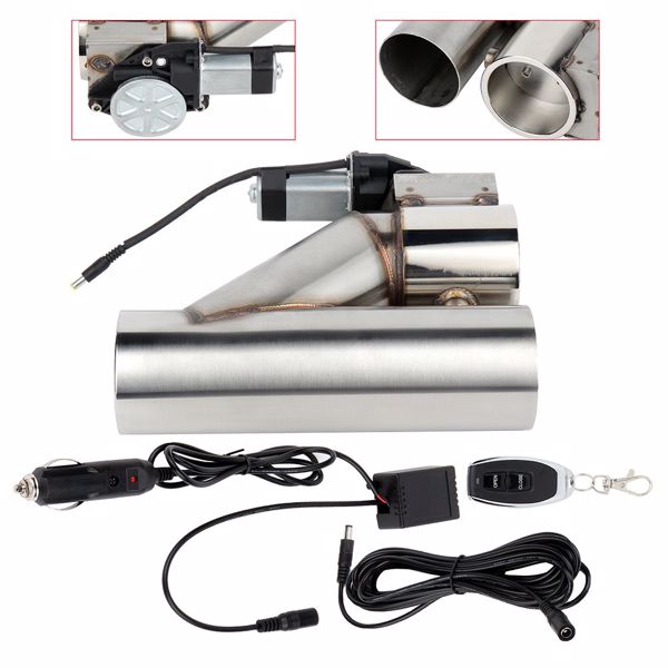 排气管 3" 76mm Electric Exhaust Cutout Valve Controller Remote Kit Acura CL Audi BMW Stainless Steel Fit Downpipe（禁售TEMU&亚马逊）(不支持无理由退货)-3