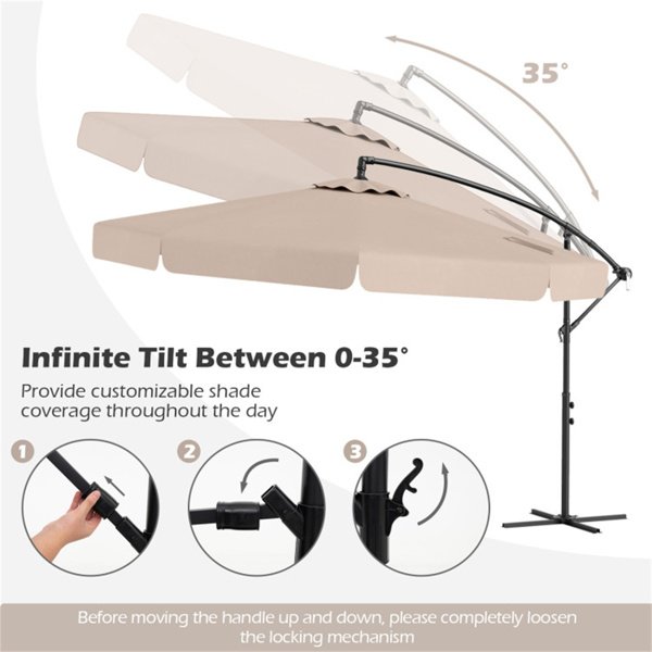 10 Feet Patio Cantilever Umbrella -4