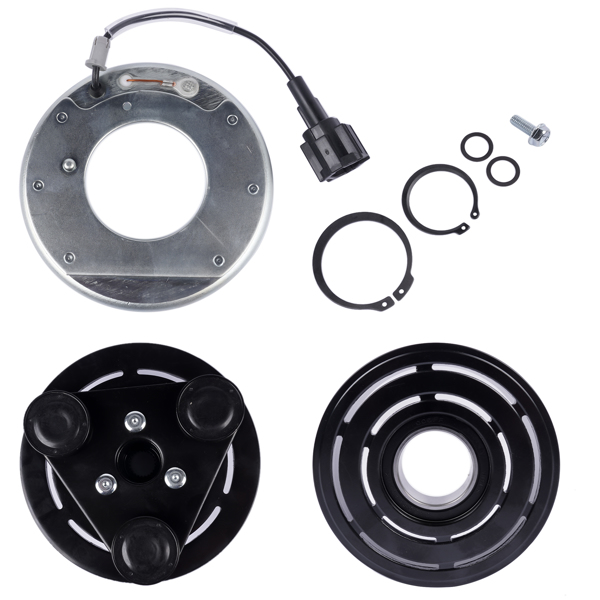 A/C电磁离合器 A/C Compressor Clutch Assembly Kit For Nissan Cube 2009-2013 L4 1.8L Versa 2010-2012 L4 1.8L GAS DOHC CR-10 92600CJ63A 92600CJ63D 92600CJ63E-7