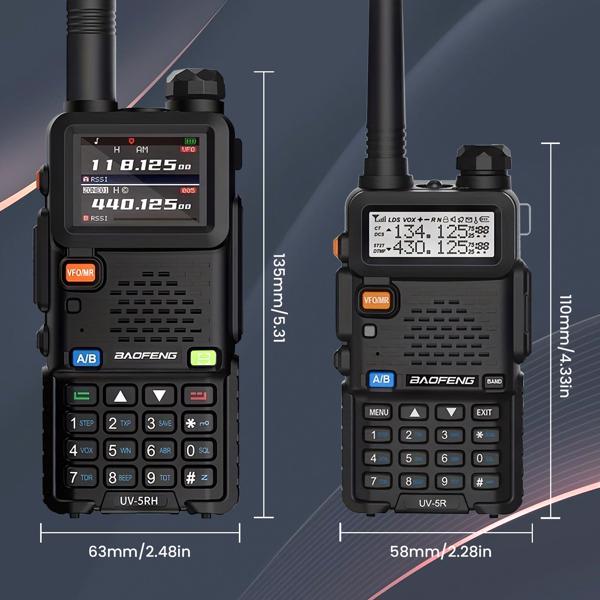 宝峰 UV-5RH 10w 彩屏大功率双频对讲机 黑色+适配器+USB线 2个装-3