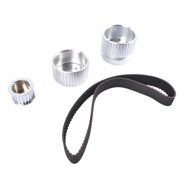 皮带轮套装 Belt Drive Pulley Kit Long Water Pump for Small Block Chevy 283 305 327 350 383 400 Engines Billet Aluminum-4
