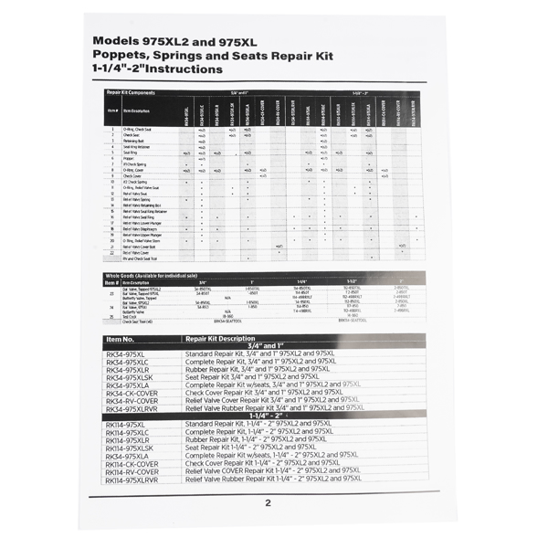  水龙头回流维修套件 Temu禁售 1-1/4"-2" Model for Zurn 975XL and 975XL2 Complete Backflow Preventer Repair Kit-7