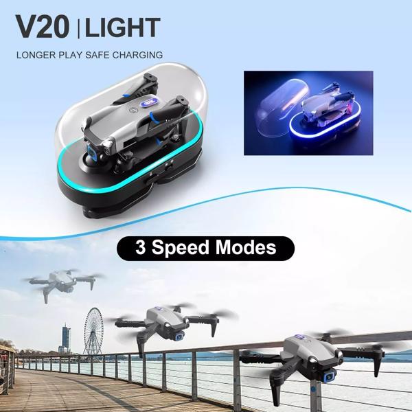 4DRC V20 RC无人机WIFI FPV 6K高清双摄像头手势照片四轴飞行器2电池，适合初学者。，物流由UPS/USPS/FEDEX/Amazon物流随机发送-6