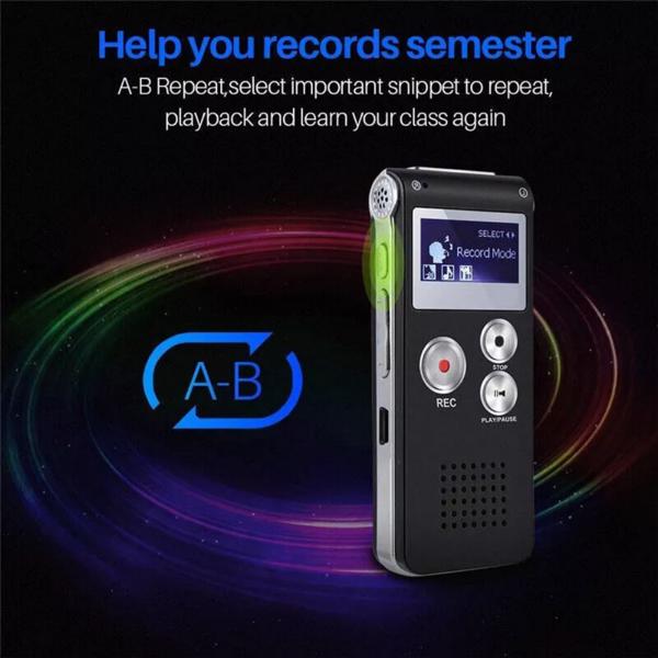 讲座数字录音机录音机音频MP3声音迷你录音机麦克风(32GB)-11