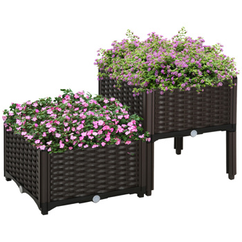 高架花园床/木制花盆 /木材种植箱（周末不发货）（ Amazon Shipping）（WalMart禁售）
