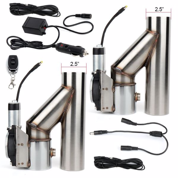 排气管 3.7L 2Pcs 2.5" Electric Exhaust Downpipe E-Cut Out Valve 1997 Acura CL 2005-2007 Audi BMW One Remote Controller Kit（禁售TEMU&亚马逊）(不支持无理由退货)-1