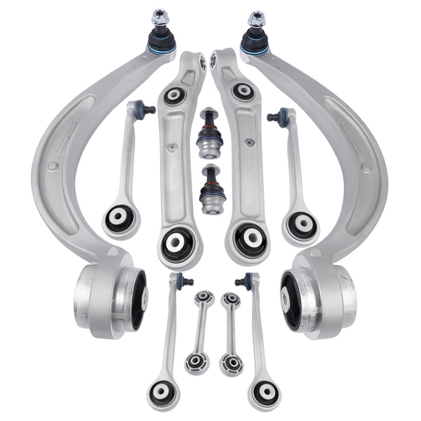 控制臂 12Pcs Front Control Arms w/Ball Joint Sway Bar Link for 17-19 Audi A4 A4 Quattro-5
