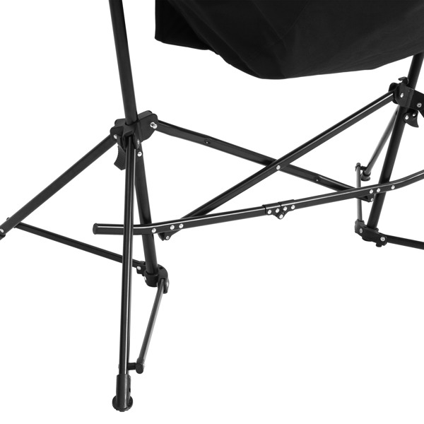 Hammock Camping Chair, Folding Portable Rocking Chair, Aluminum Alloy Adjustable Back Swinging Chair with Pillow Cup Holder, Recliner with Carry Bag for Outdoor Travel Lawn Backyard, KHAKI-8