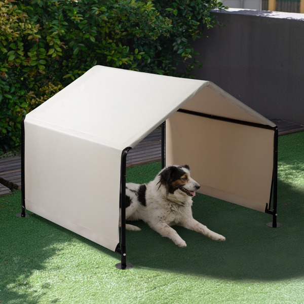 4*4*3.3FT  Dog Tent for Large Creamy white-8