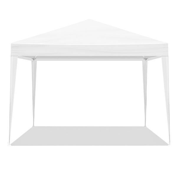 3*3m 4片面 螺旋管 聚会帐篷 凉棚 白色 PE布 喷塑铁管-1