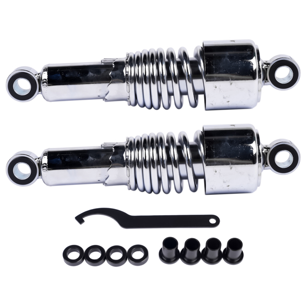 弹簧减震 Chrome 10.5" Rear Shocks Absorbers Lowering For Harley Road King Tour Glide FLT Dyna 1991-2016 Sportster 1988-2003 2004-2015-7
