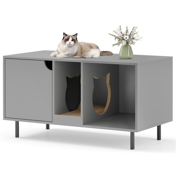 灰色猫砂箱外壳 （amazon shipping-发货，WALMART/amazon禁止销售）周末不发货-2