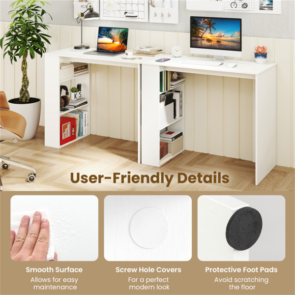 白色电脑桌，带书架（amazon shipping-发货，WALMART 禁止销售）周末不发货-10