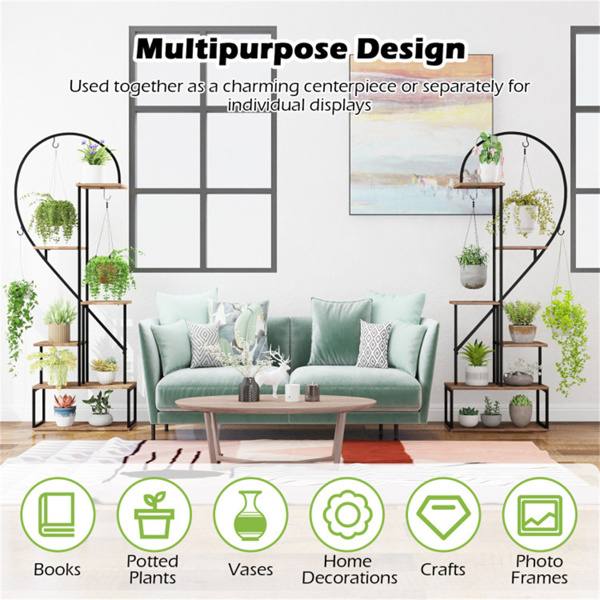 2PCS金属植物架，带6个金属钩 （amazon shipping-发货，WALMART禁止销售）-8
