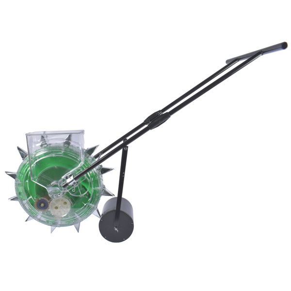 A1-手推播种机 Green Manual Seeder Hand-Push Garden Seeder Roller Seeding and Fertilizer Applicator, Row Planter Corn Planter Seeder for Soy Peanut Corn Cotton Soybean, 13.5cm Spacing-2