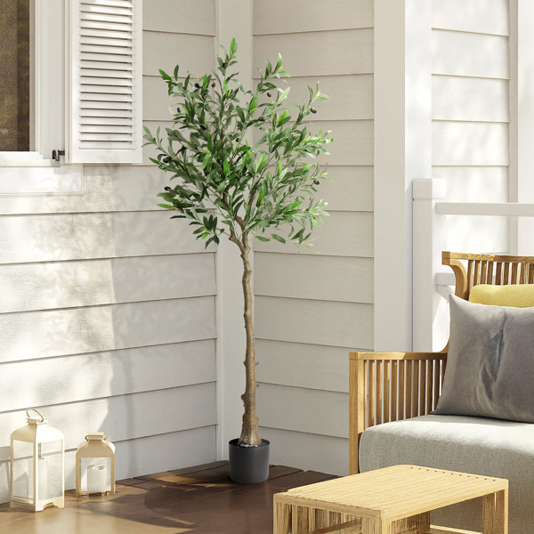 150cm olive tree 650 leaves 26 fruits PVC silk cloth artificial tree-1