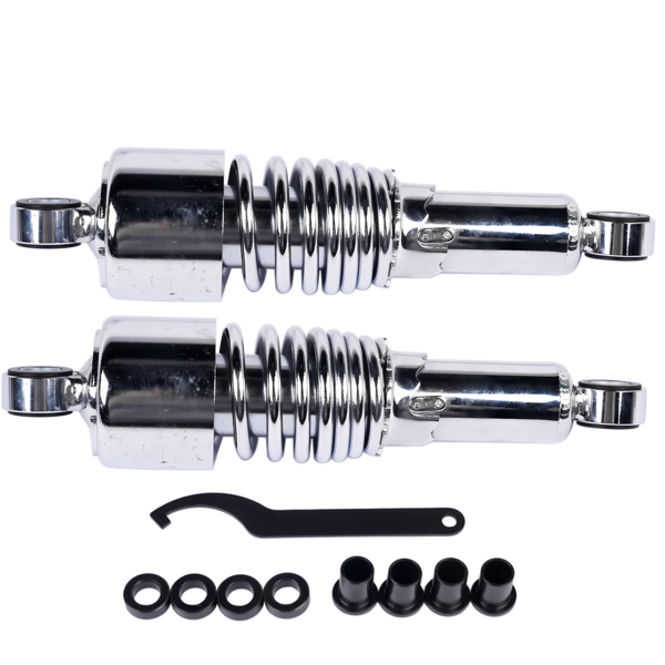 弹簧减震 Chrome 10.5" Rear Shocks Absorbers Lowering For Harley Road King Tour Glide FLT Dyna 1991-2016 Sportster 1988-2003 2004-2015-1