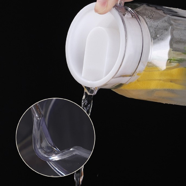 PC扎壶亚克力条纹壶塑料冷水壶透明凉水壶八角壶果汁壶茶色花茶壶 1.1L条纹壶(热销款) -5