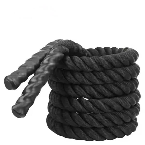 健身战斗负重攀爬甩绳战绳 全黑色 25mm*2.8m-1