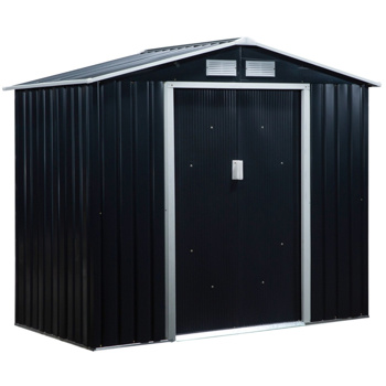 钢制仓库花园工具房7\\'x 4\\'白色-AS （ Amazon Shipping）（WalMart禁售）（周末不发货）