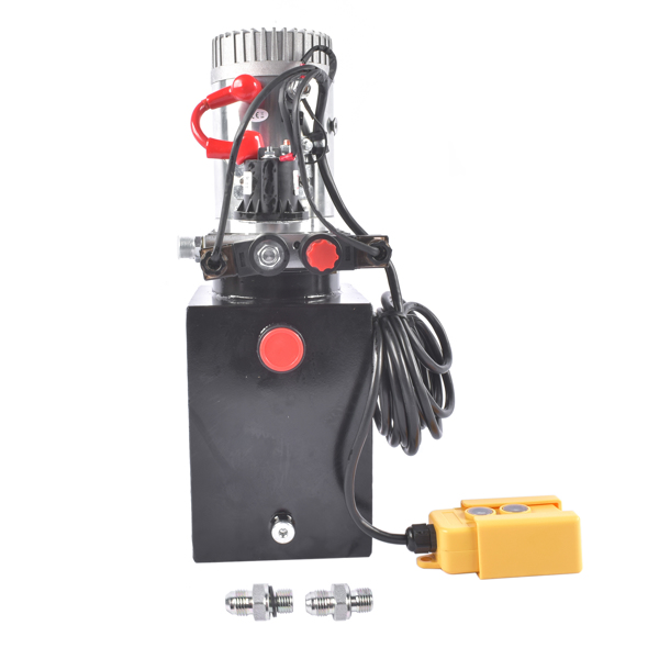液压动力单元 6 Quart Hydraulic Pump Double Acting Dump Trailer Power Unit 12V DC 3200 PSI 2.0 GPM Flow Rate-3
