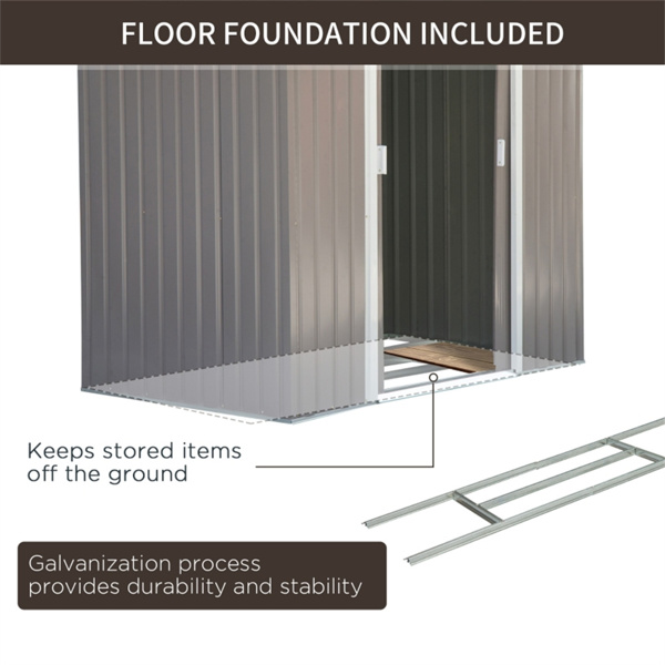 钢制仓库花园工具房7'x 4'白色-AS （ Amazon Shipping）（WalMart禁售）（周末不发货）-5