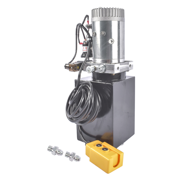 液压动力单元 6 Quart Hydraulic Pump Double Acting Dump Trailer Power Unit 12V DC 3200 PSI 2.0 GPM Flow Rate-5