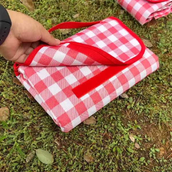 郊游户外用品露营 【牛津布】红白格 200×200 cm-4