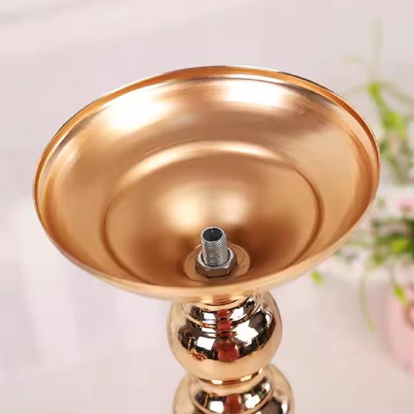 金属铁艺美人鱼烛台婚庆道具桌花花瓶花器工艺品装饰品摆件-3
