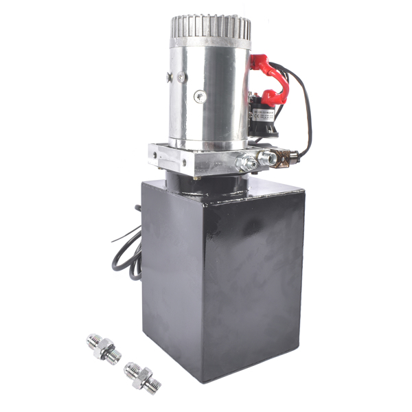  液压泵 8 Quart Double Acting Hydraulic Power Unit Dump Trailer Hydraulic Pump 12V DC 3200 PSI SAE #6-3