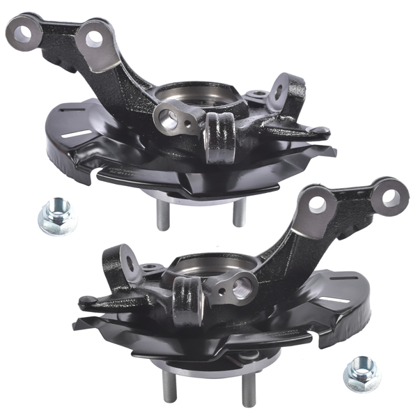转向节总成 2x Steering Knuckles Left & Right for Dodge Attitude Hyundai Accent 1.4L 1.6L L4 2014-2017-2